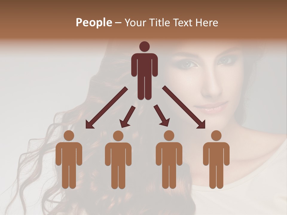 Wavy Hair Fashion Girl PowerPoint Template