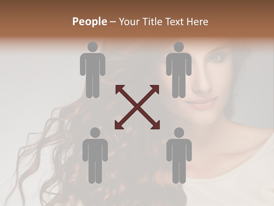 Wavy Hair Fashion Girl PowerPoint Template