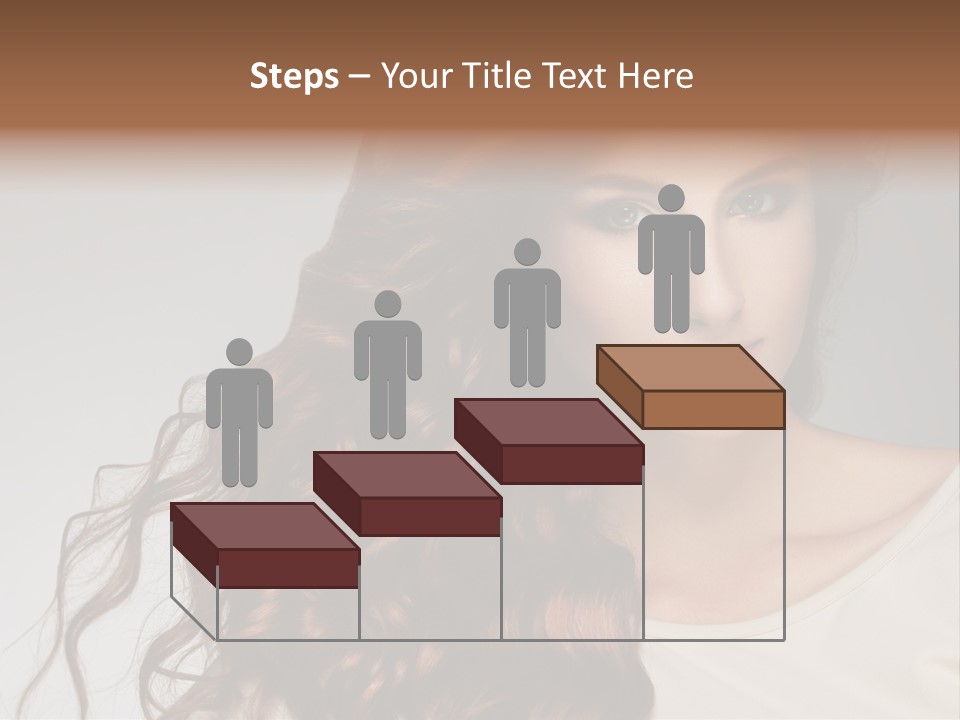 Wavy Hair Fashion Girl PowerPoint Template