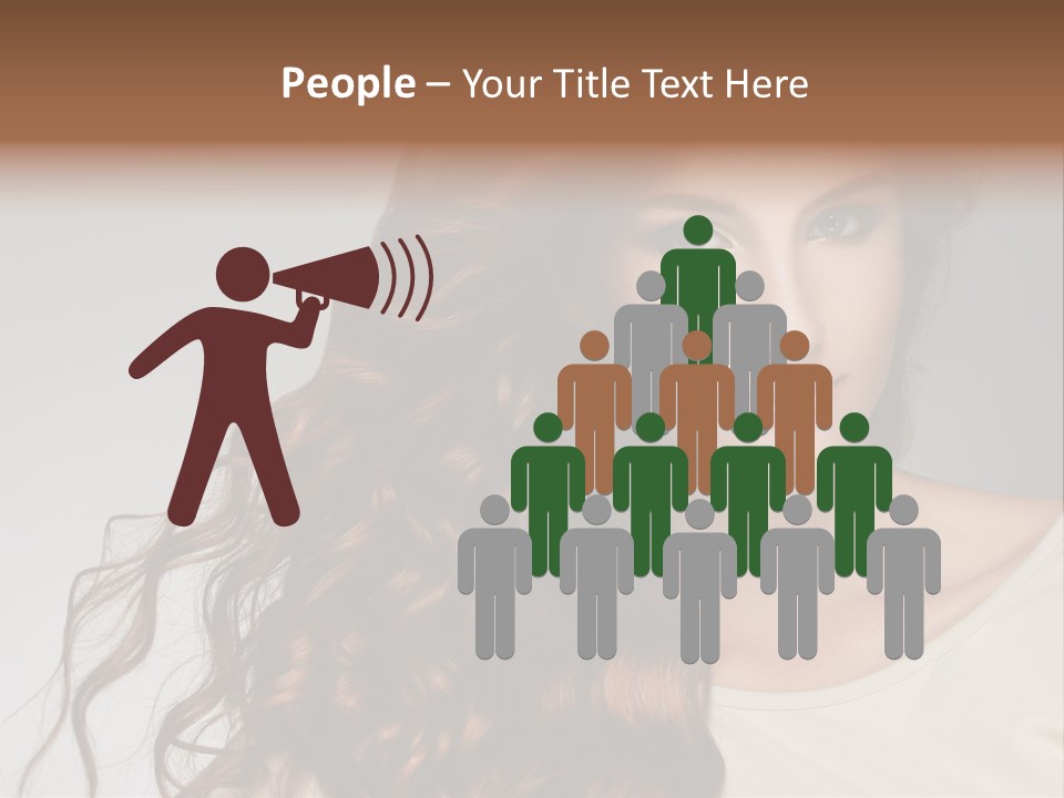 Wavy Hair Fashion Girl PowerPoint Template