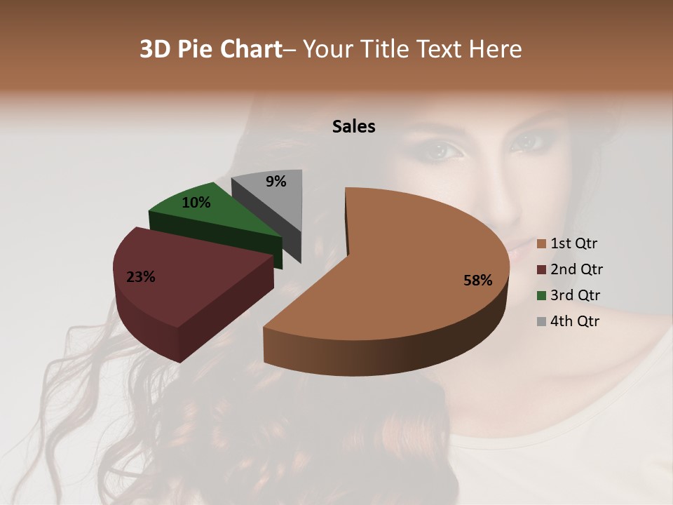 Wavy Hair Fashion Girl PowerPoint Template