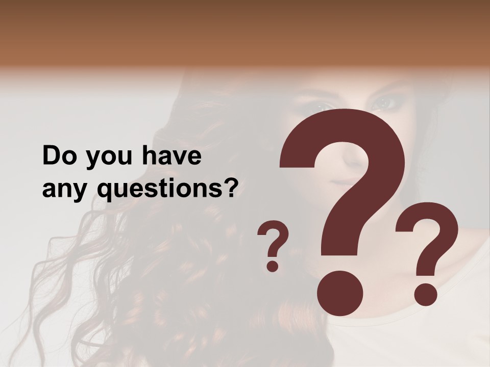 Wavy Hair Fashion Girl PowerPoint Template