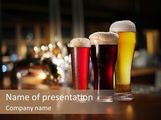 Ale Frosty Gold PowerPoint Template