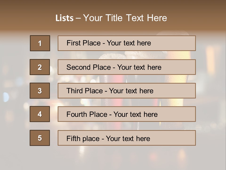 Ale Frosty Gold PowerPoint Template