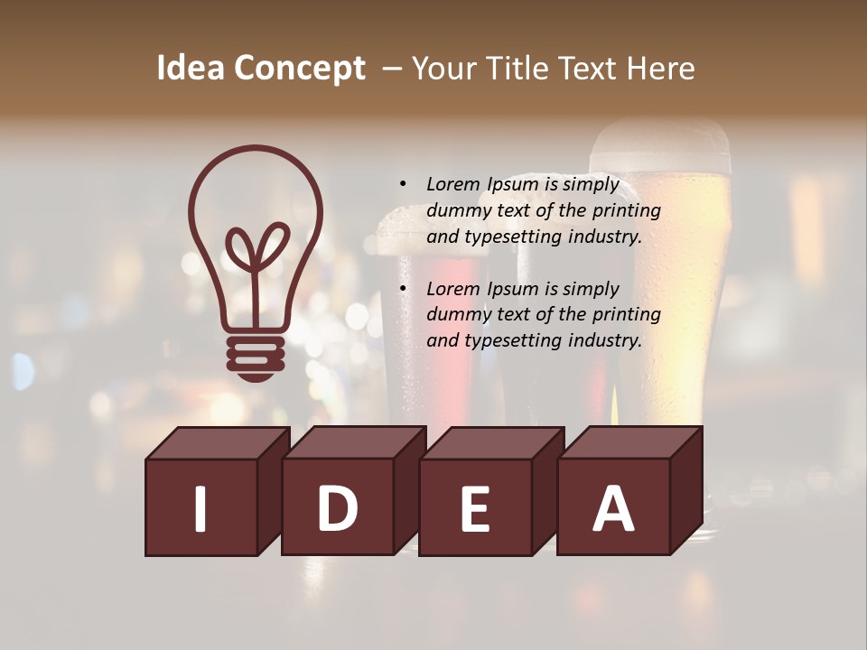 Ale Frosty Gold PowerPoint Template