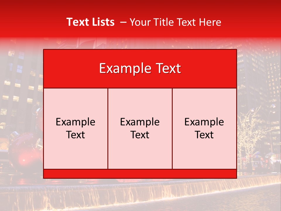 Evening Rockefeller Fountain PowerPoint Template