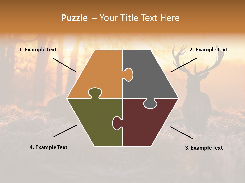 Hoge Veluwe Hunting Trees PowerPoint Template