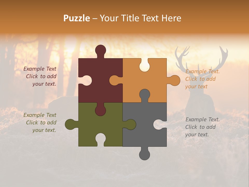 Hoge Veluwe Hunting Trees PowerPoint Template