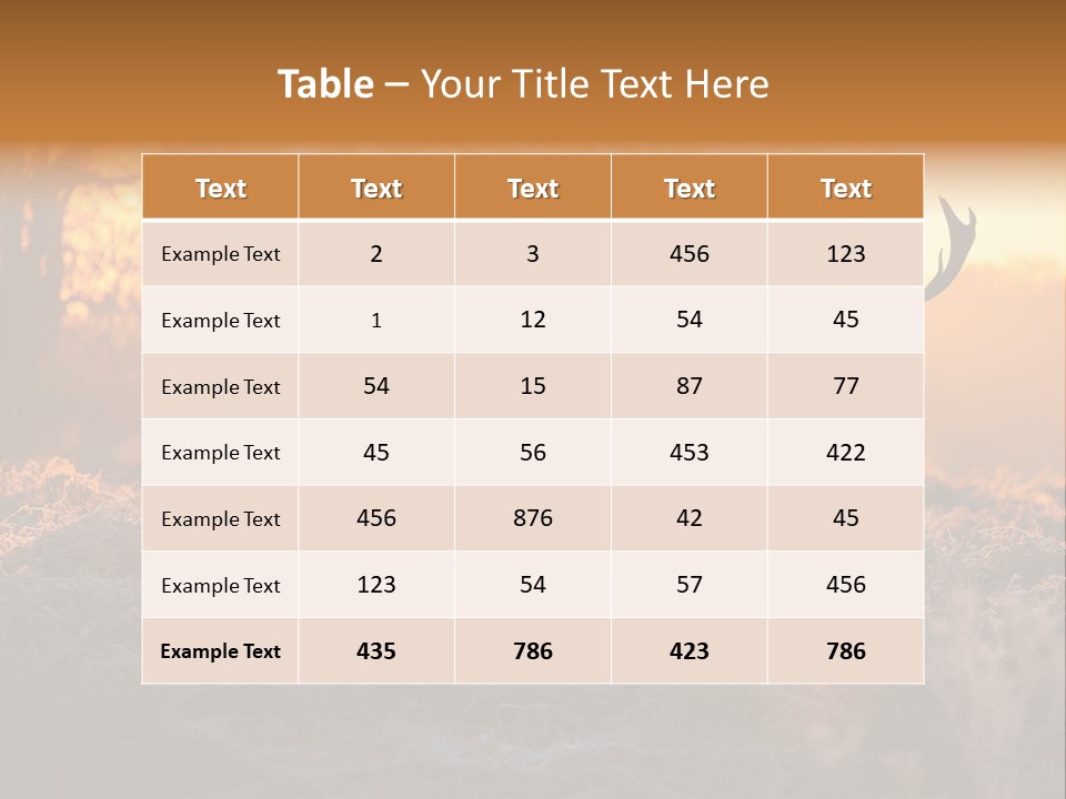 Hoge Veluwe Hunting Trees PowerPoint Template