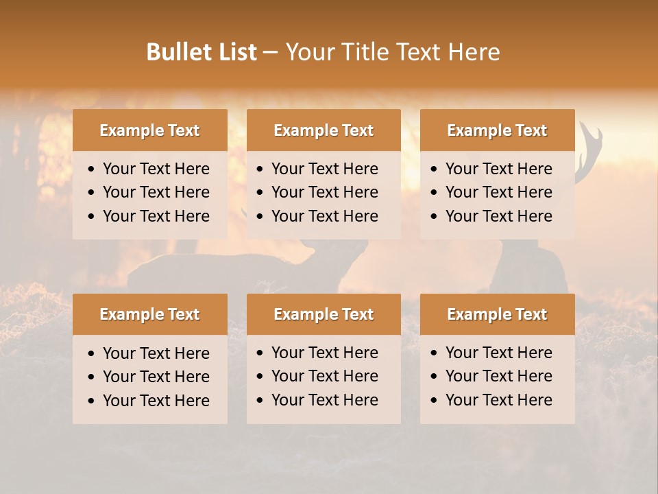 Hoge Veluwe Hunting Trees PowerPoint Template