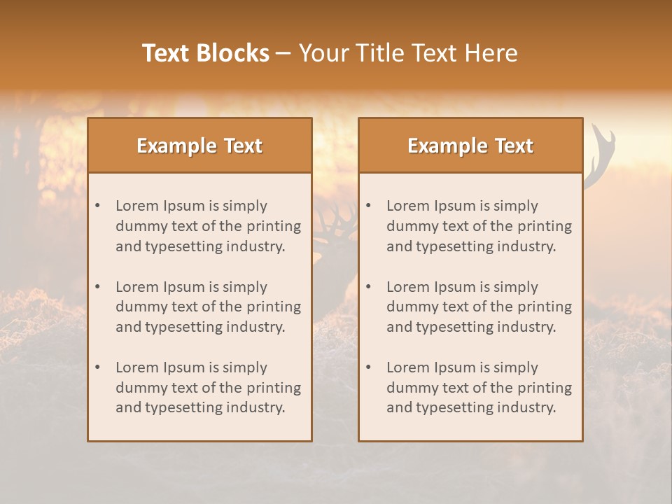 Hoge Veluwe Hunting Trees PowerPoint Template