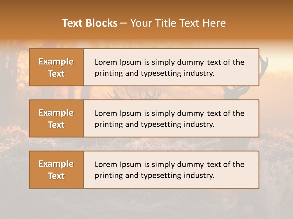 Hoge Veluwe Hunting Trees PowerPoint Template
