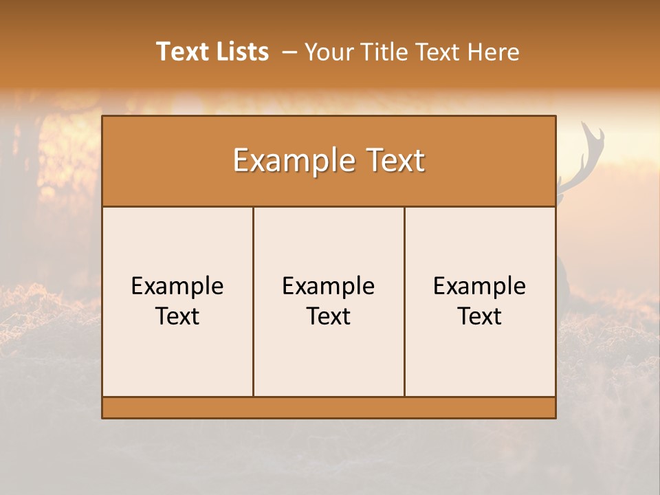 Hoge Veluwe Hunting Trees PowerPoint Template
