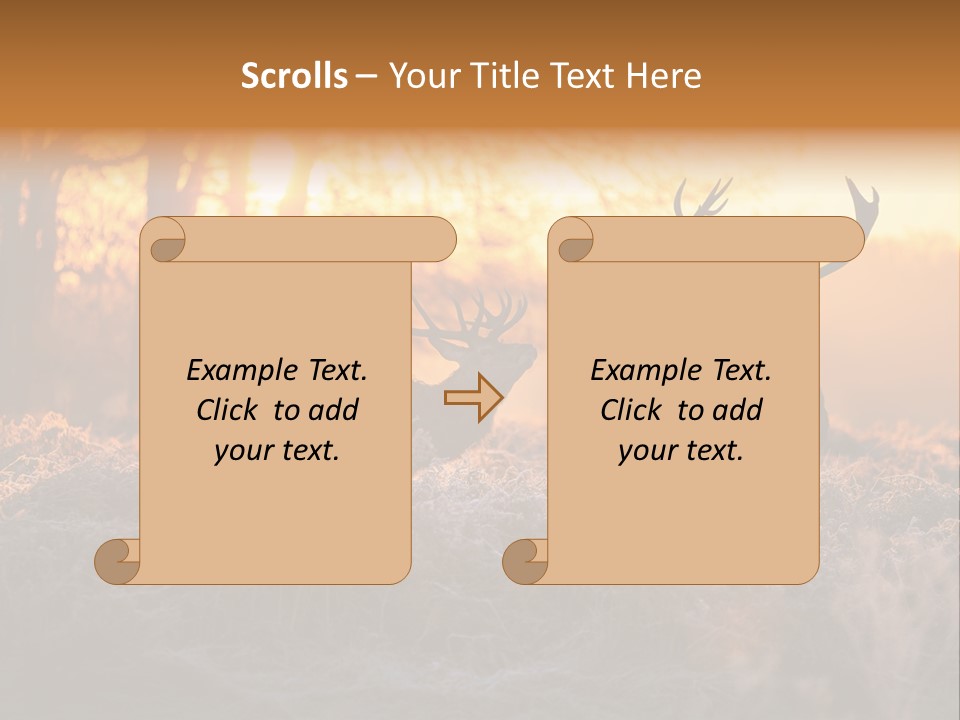 Hoge Veluwe Hunting Trees PowerPoint Template