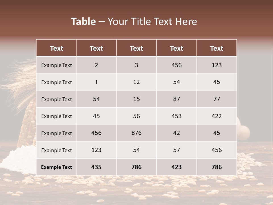 Dinner Cereal Studio PowerPoint Template
