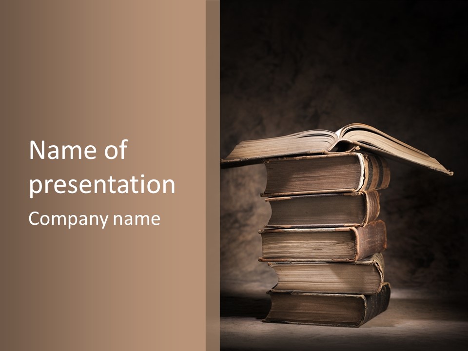 Nobody Antique Open PowerPoint Template