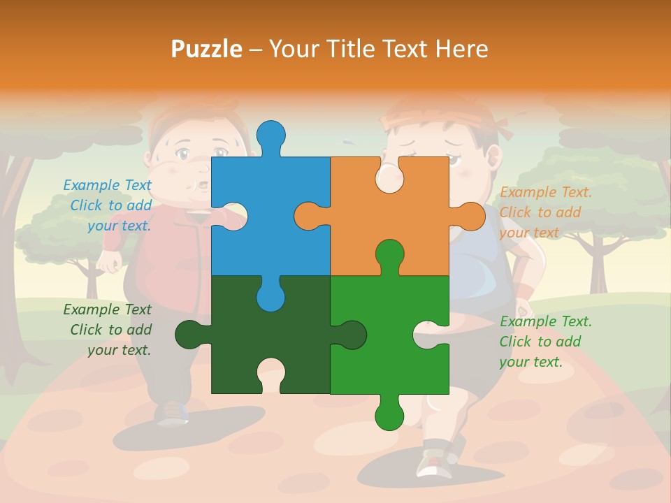 Tired Wellbeing Kids PowerPoint Template