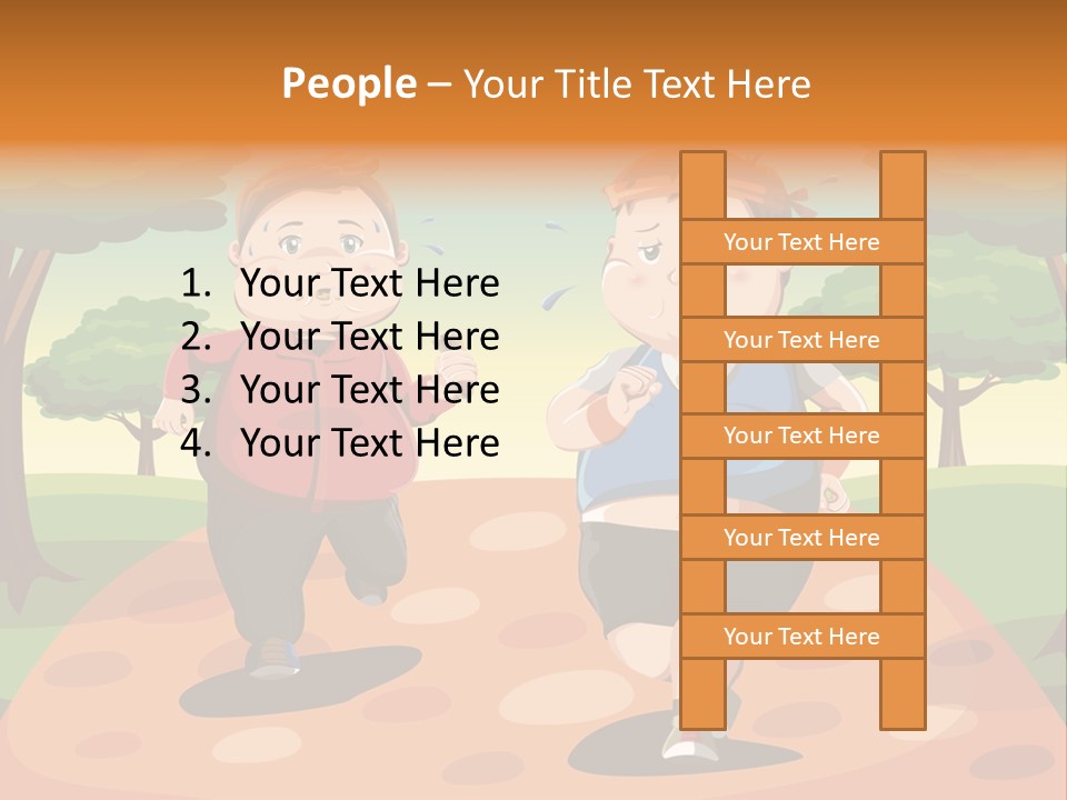 Tired Wellbeing Kids PowerPoint Template