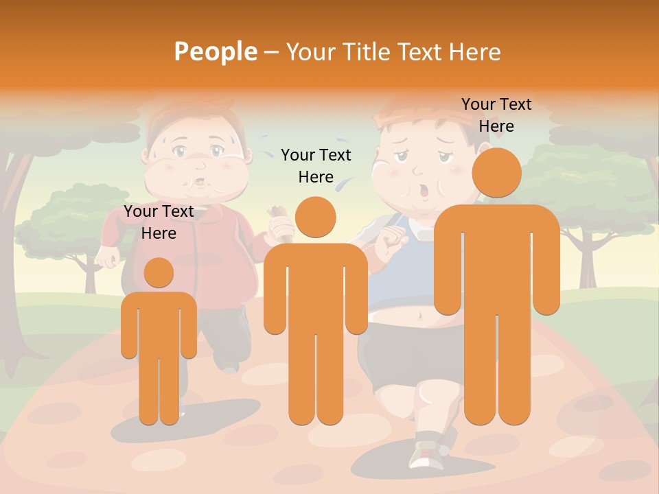 Tired Wellbeing Kids PowerPoint Template