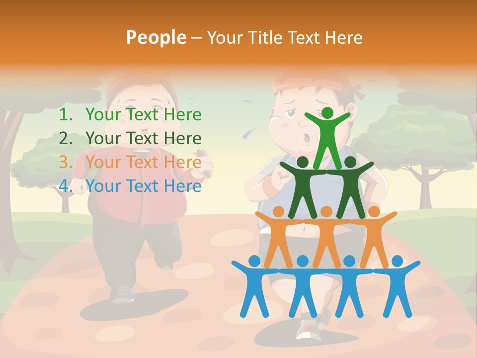 Tired Wellbeing Kids PowerPoint Template