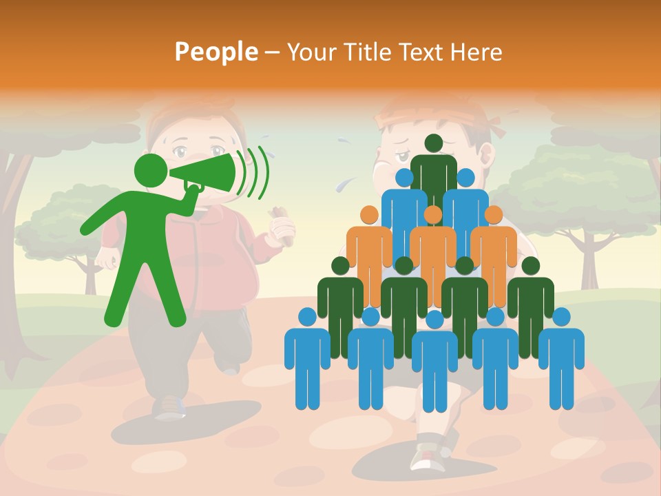 Tired Wellbeing Kids PowerPoint Template