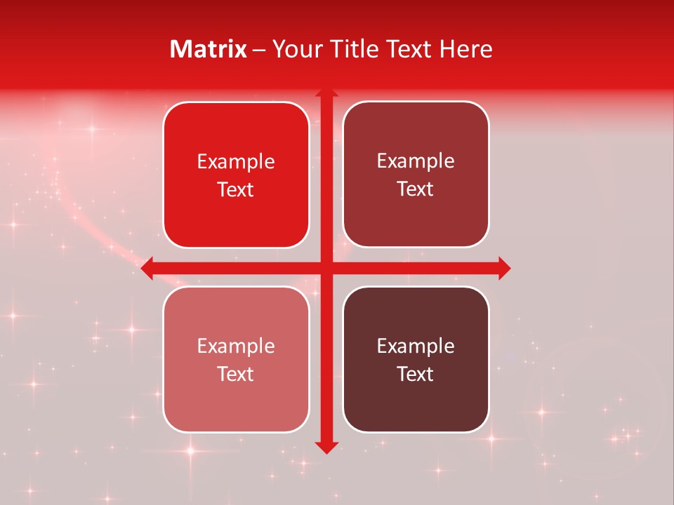 A Red Heart On A Red Background With Stars PowerPoint Template