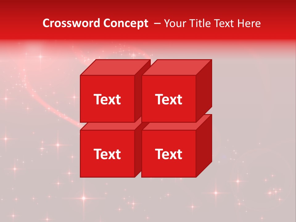 A Red Heart On A Red Background With Stars PowerPoint Template