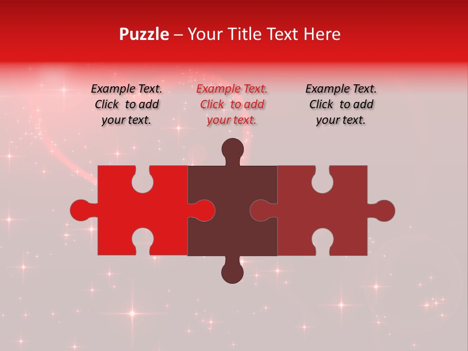 A Red Heart On A Red Background With Stars PowerPoint Template