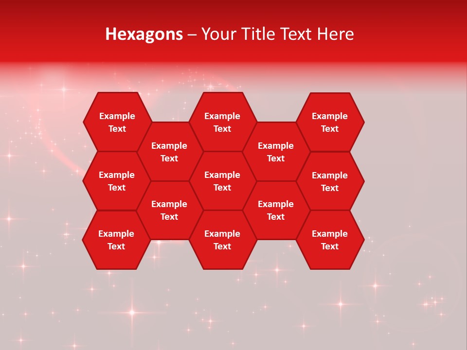 A Red Heart On A Red Background With Stars PowerPoint Template