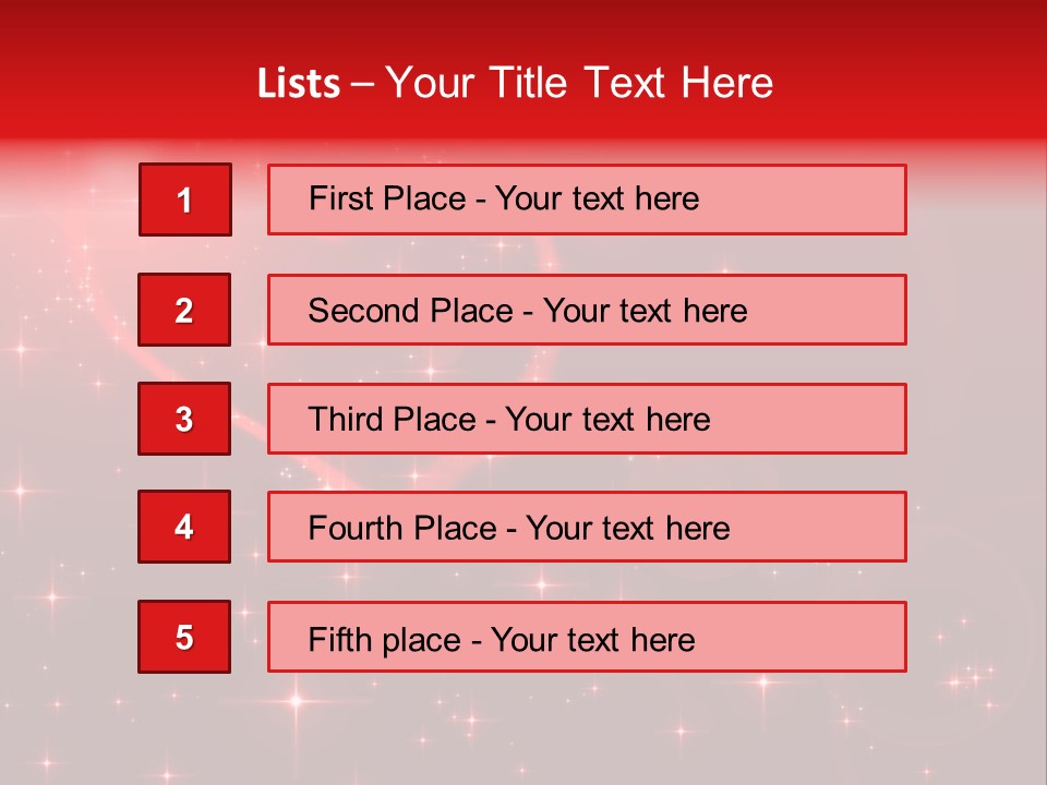 A Red Heart On A Red Background With Stars PowerPoint Template