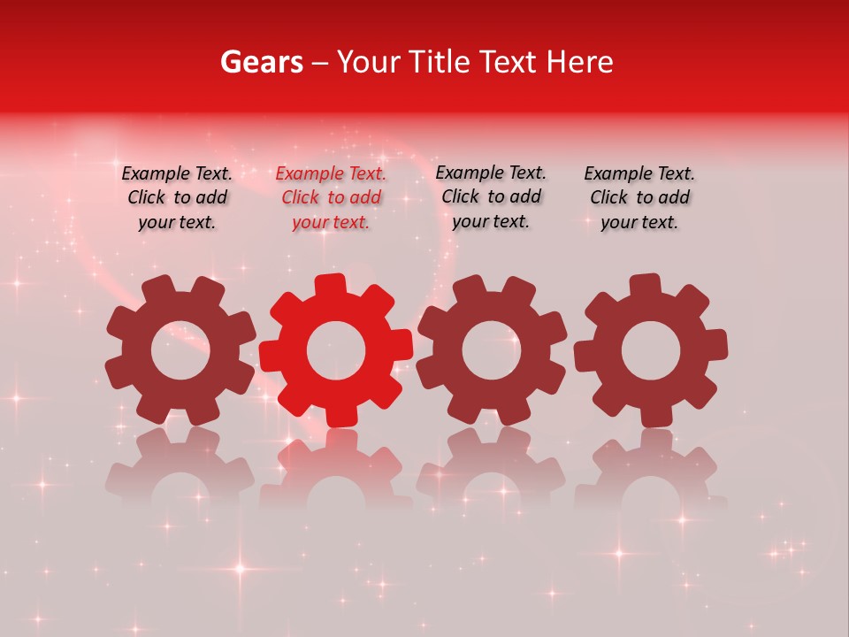 A Red Heart On A Red Background With Stars PowerPoint Template