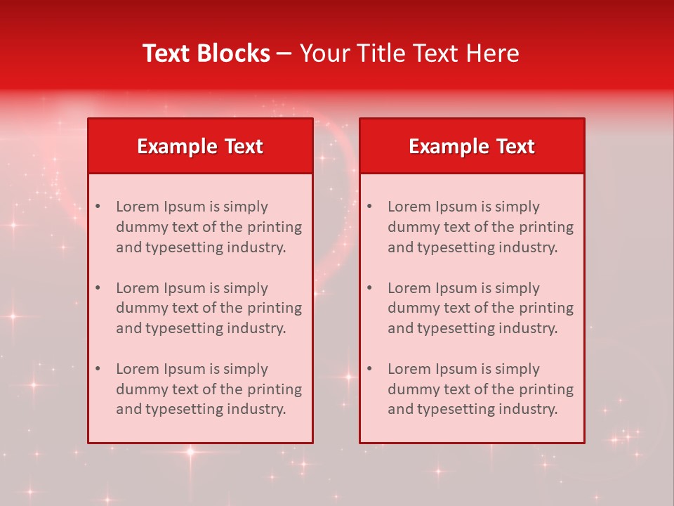 A Red Heart On A Red Background With Stars PowerPoint Template