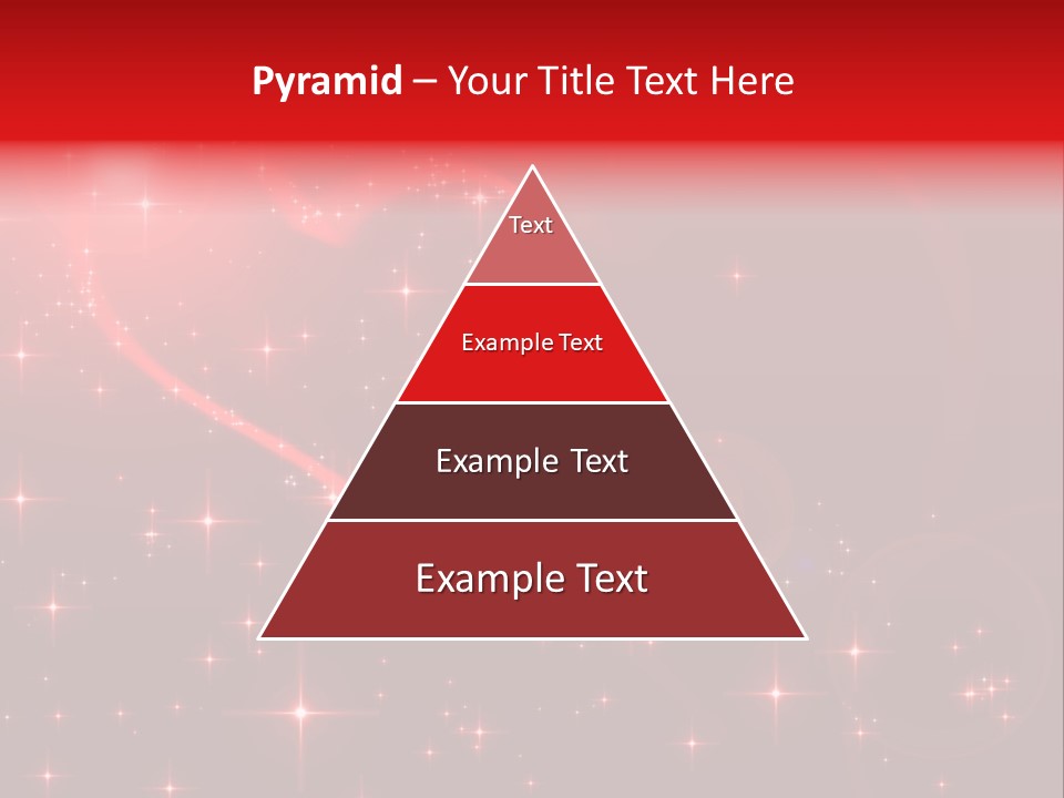 A Red Heart On A Red Background With Stars PowerPoint Template