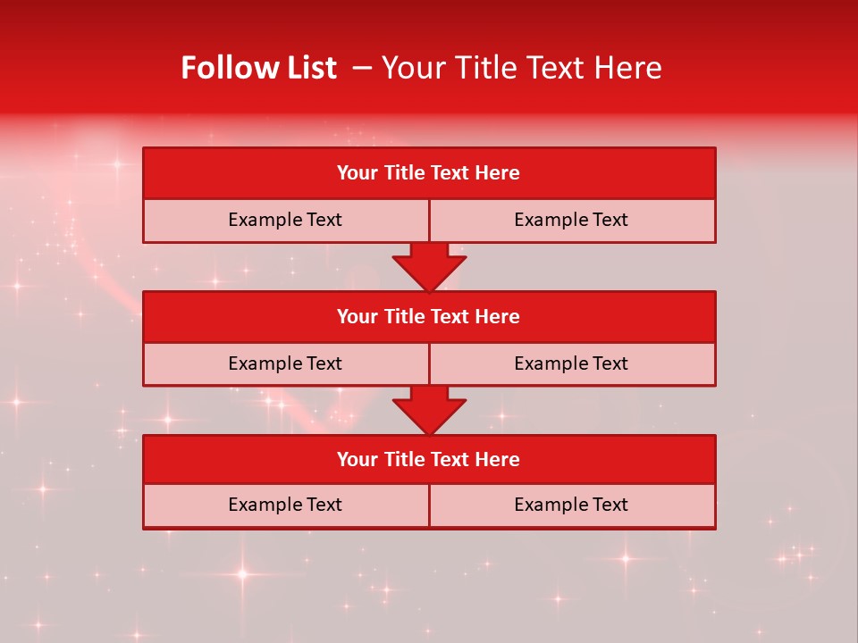 A Red Heart On A Red Background With Stars PowerPoint Template