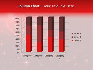 A Red Heart On A Red Background With Stars PowerPoint Template