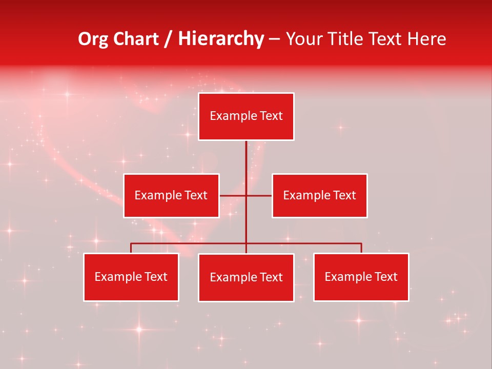 A Red Heart On A Red Background With Stars PowerPoint Template