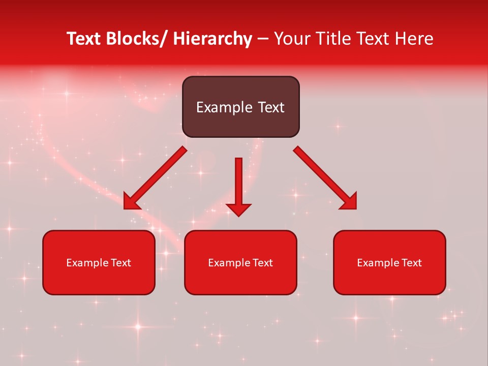 A Red Heart On A Red Background With Stars PowerPoint Template