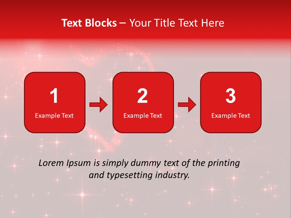 A Red Heart On A Red Background With Stars PowerPoint Template