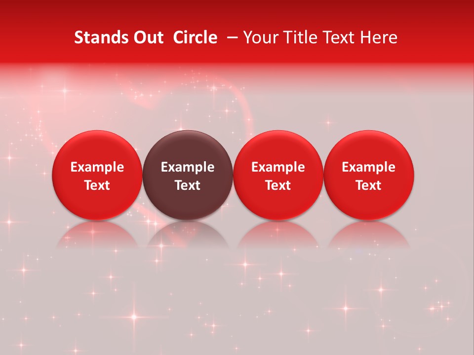 A Red Heart On A Red Background With Stars PowerPoint Template