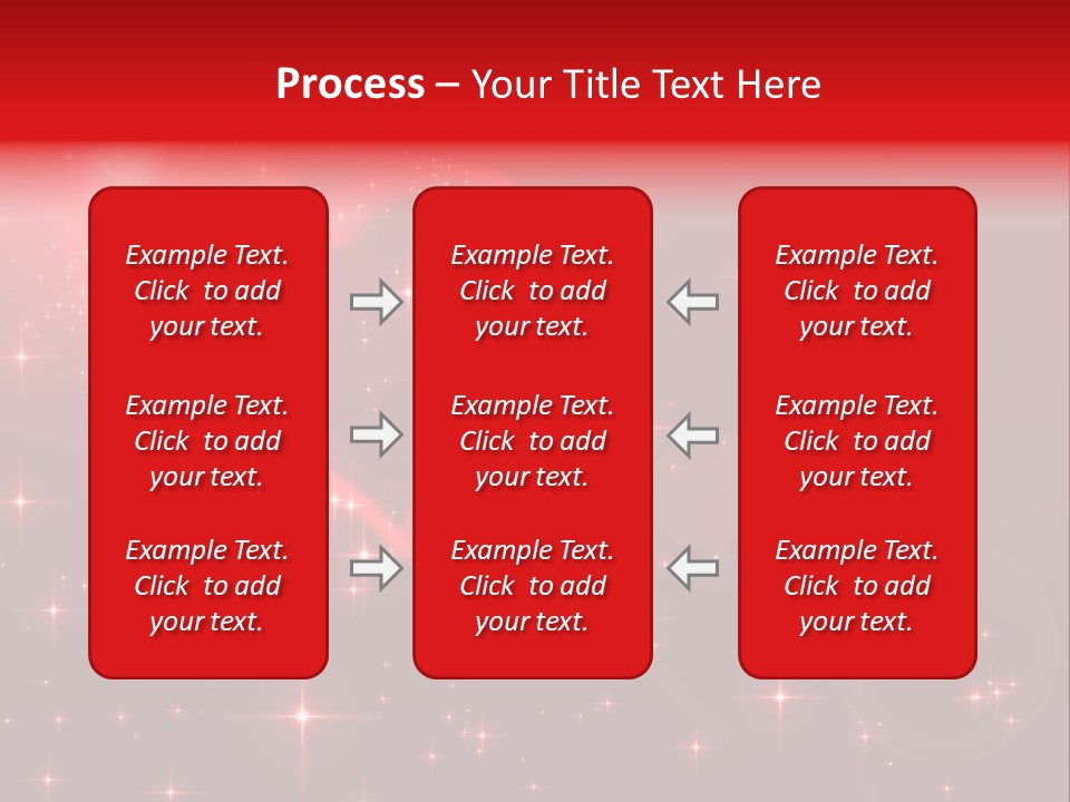 A Red Heart On A Red Background With Stars PowerPoint Template
