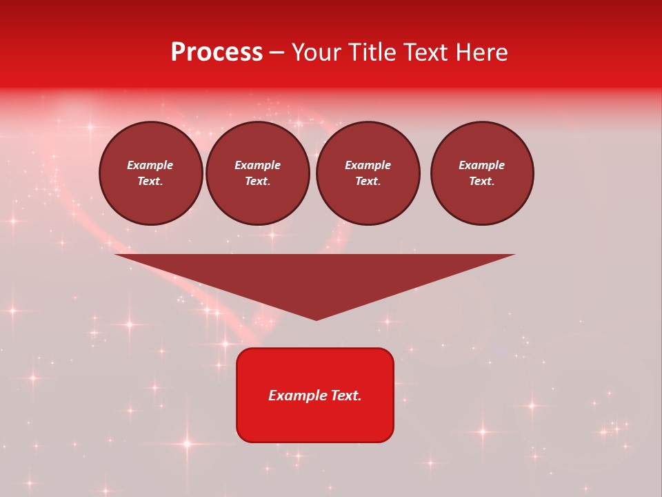 A Red Heart On A Red Background With Stars PowerPoint Template