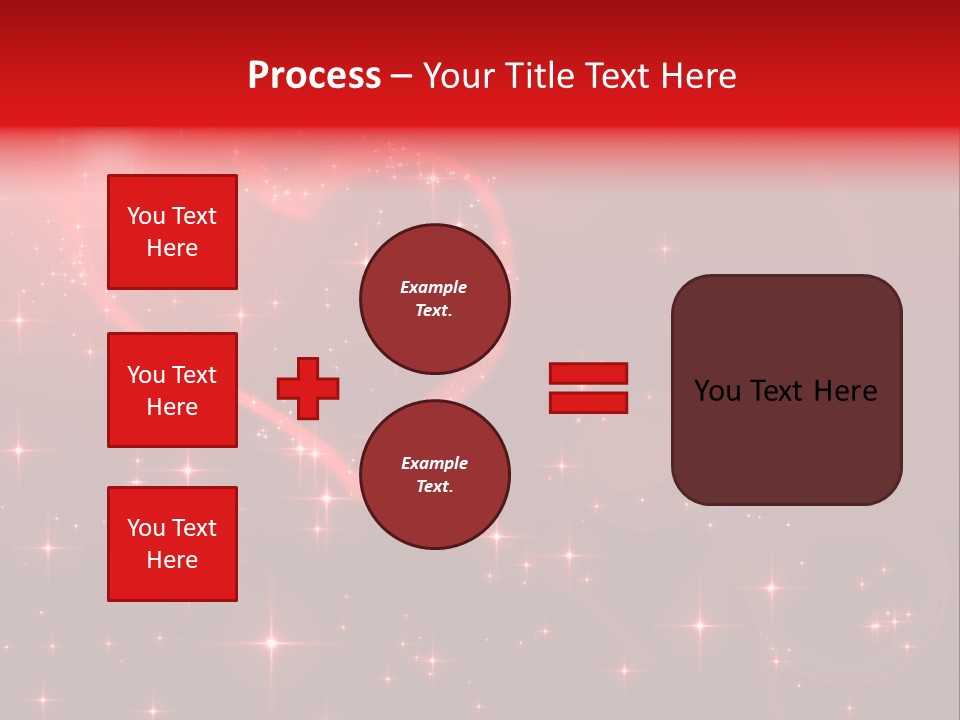 A Red Heart On A Red Background With Stars PowerPoint Template