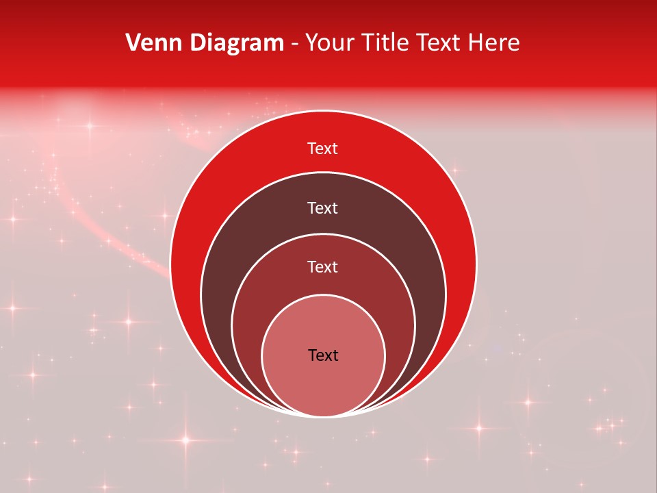 A Red Heart On A Red Background With Stars PowerPoint Template