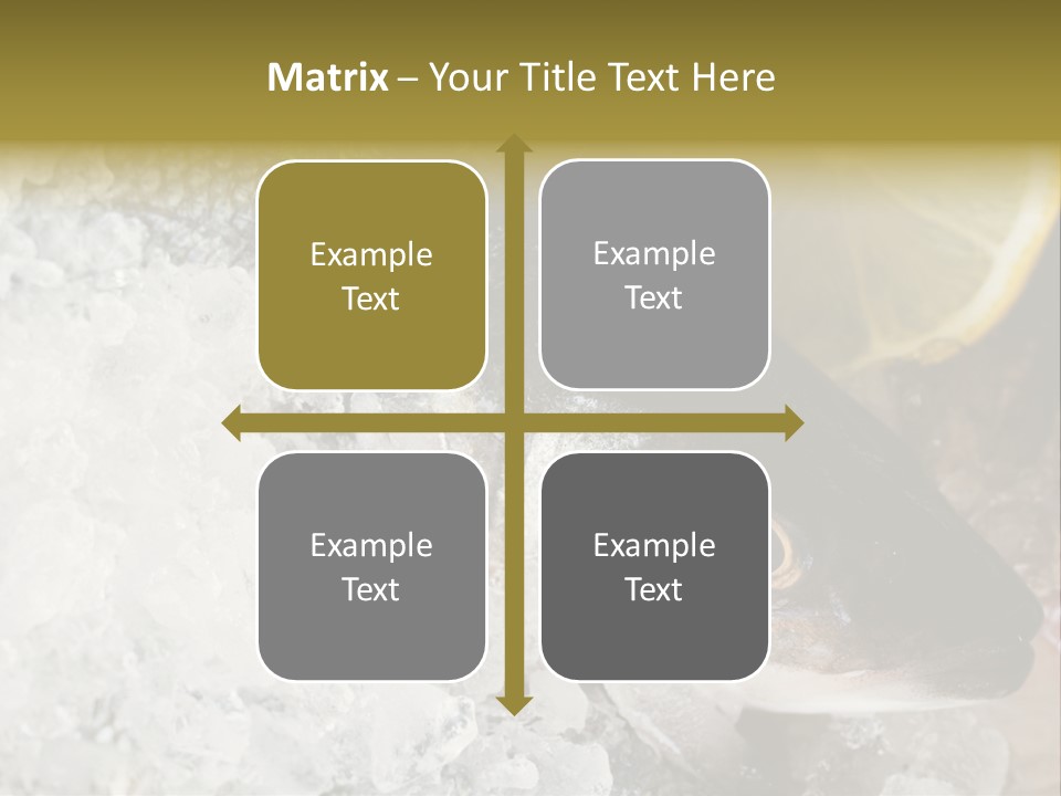 A Fish With A Piece Of Broccoli On Top Of It PowerPoint Template