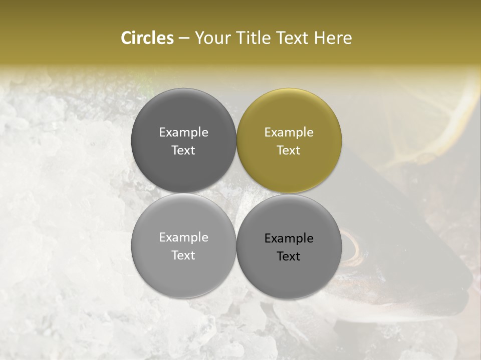 A Fish With A Piece Of Broccoli On Top Of It PowerPoint Template