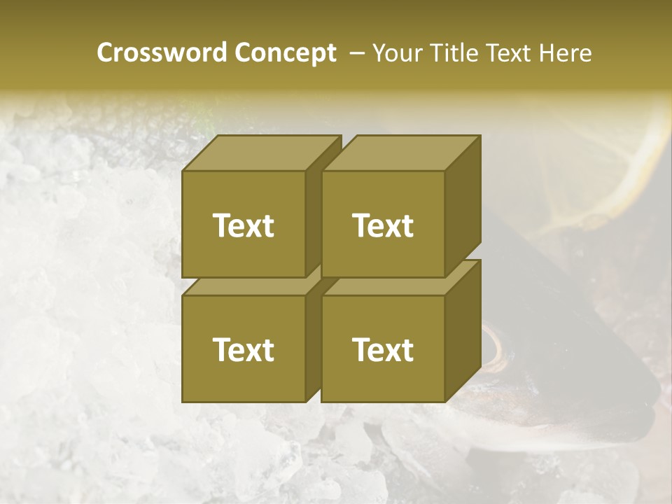 A Fish With A Piece Of Broccoli On Top Of It PowerPoint Template