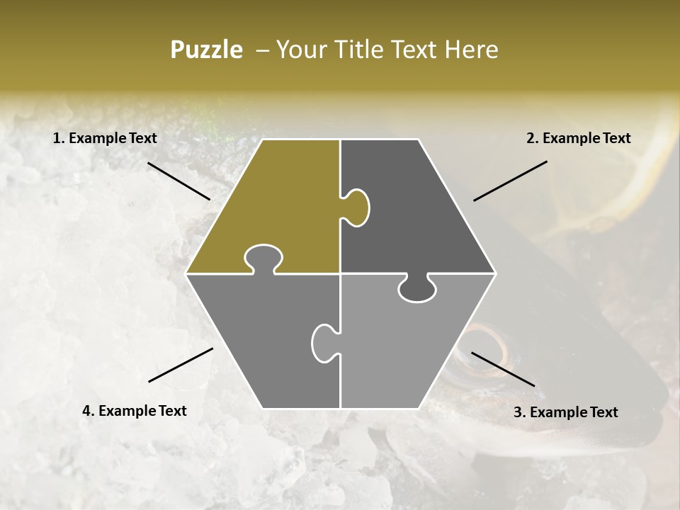 A Fish With A Piece Of Broccoli On Top Of It PowerPoint Template