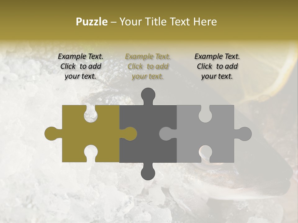 A Fish With A Piece Of Broccoli On Top Of It PowerPoint Template