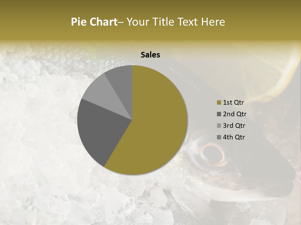 A Fish With A Piece Of Broccoli On Top Of It PowerPoint Template