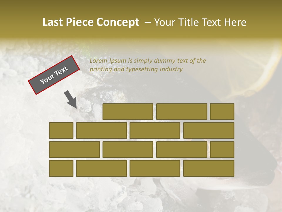 A Fish With A Piece Of Broccoli On Top Of It PowerPoint Template